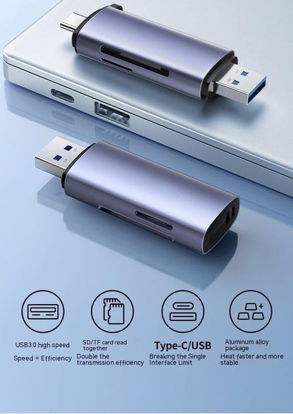 Multi-Function TF to Type-C Memory Card Reader