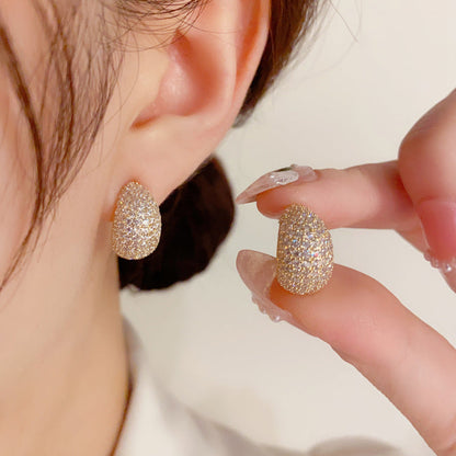 Korean Fashion Water Drop Shape Stud Earrings