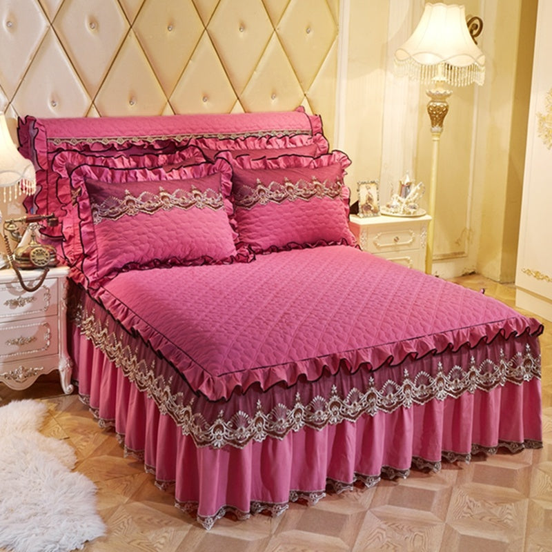 Lace Quilted Bed Skirt 1.8m Simmons Cover