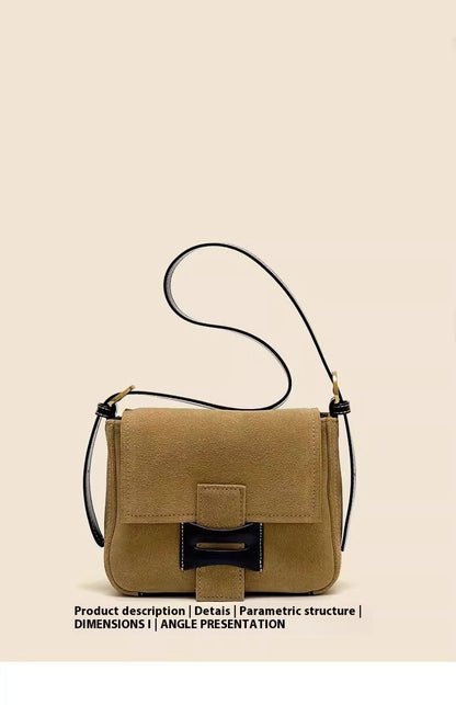 Dull Polish Leather Shoulder Messenger Bag