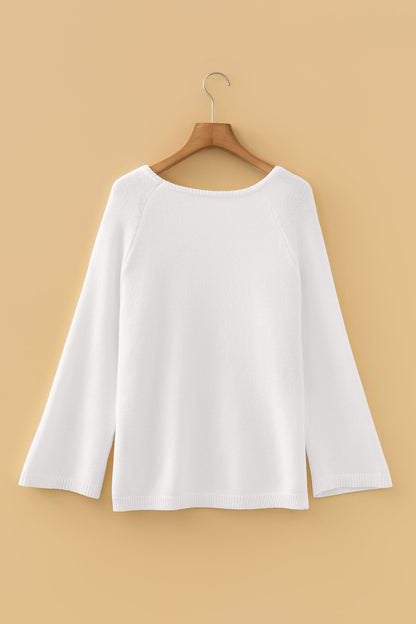Solid Knit 3/4 Sleeve Dolman Sweater