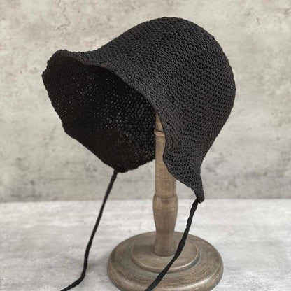 New Knitted Women's Back Slit Bucket Hat