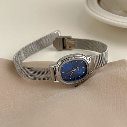 Women's Oval Mesh Strap Watch