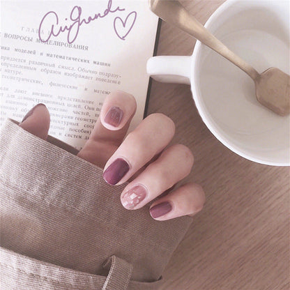 Fashionable Blue and Graffiti Pattern Fake Nails