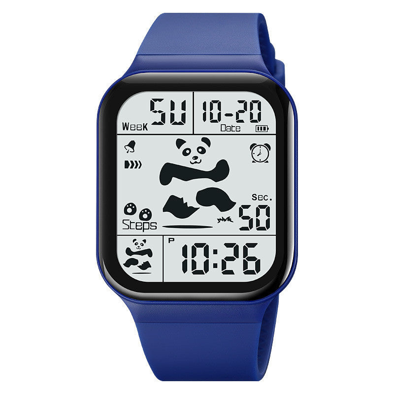 Square Polychrome Panda Sports Watch