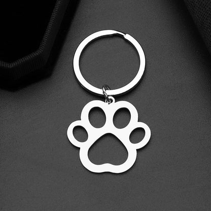 Pet Collar Hollow Paw Handbag Pendant