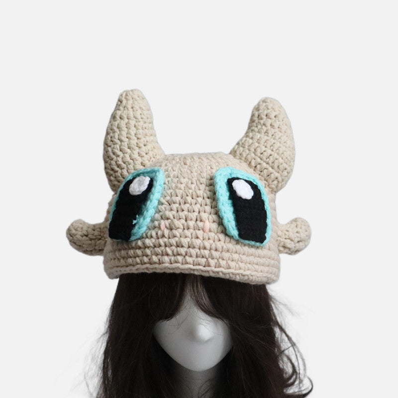 Handmade Knitted Strawberry Hat: Cute Wool All-match Casual Cap