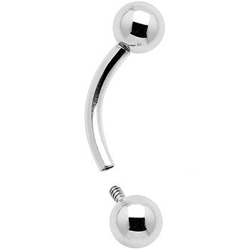16G 5/16 Grade 23 Titanium 4mm Internally Threaded Eyebrow Ring