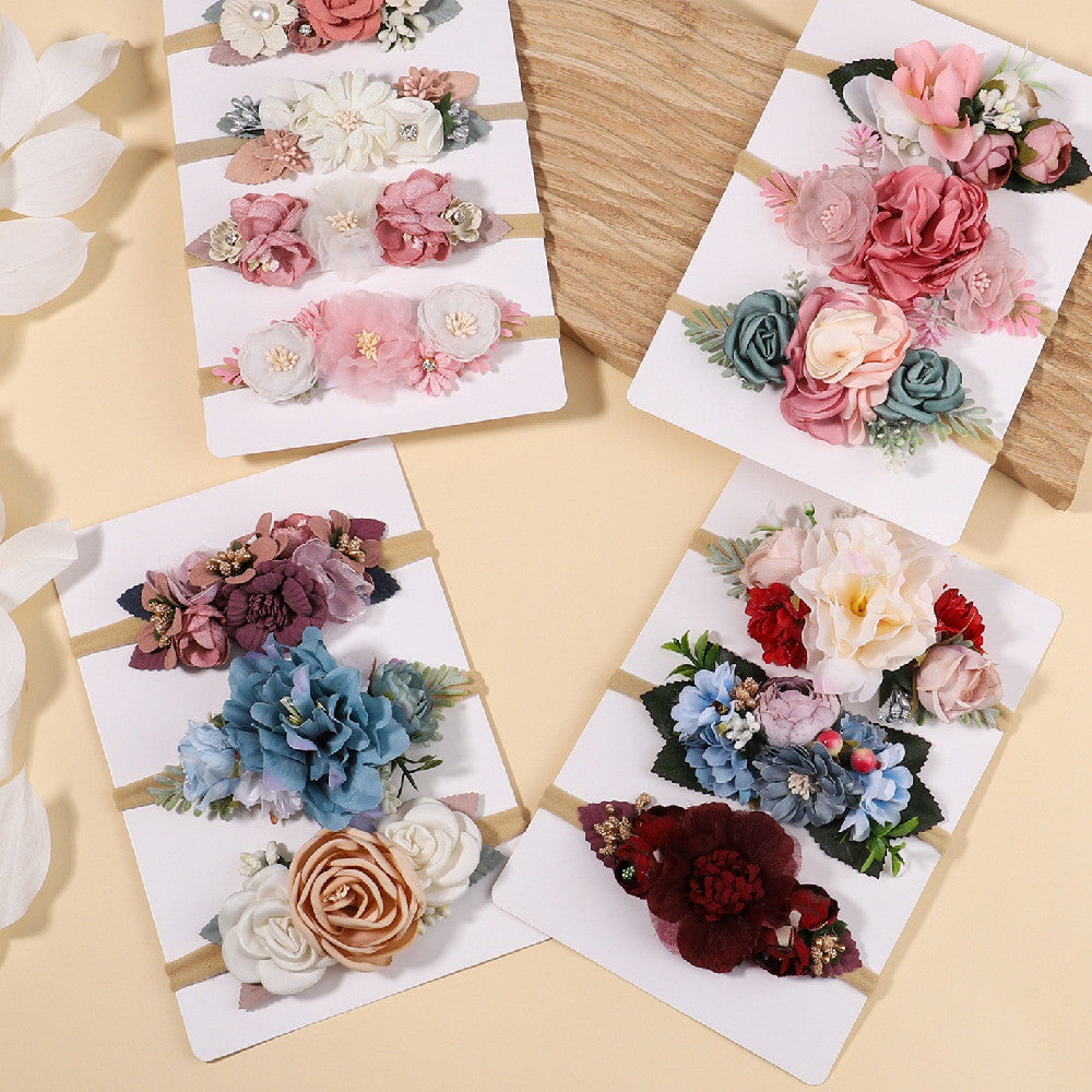 Nylon Fine Hair Band Girls' Headdress Flower