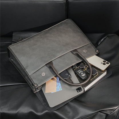 Korean Style Large Capacity Shoulder Briefcase