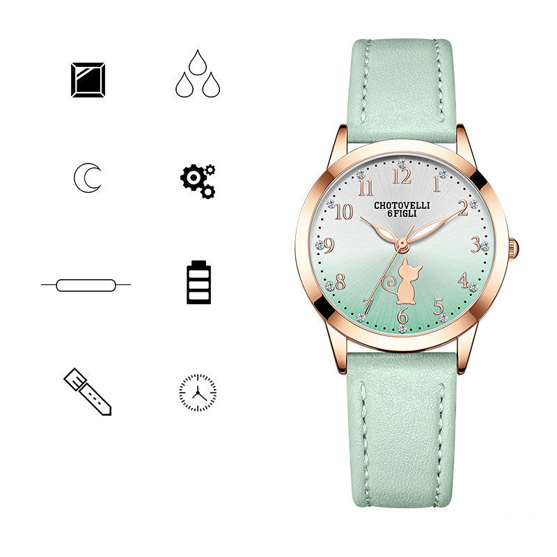 High School Student Cartoon Pointer Watch