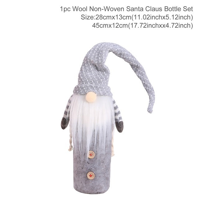 Christmas Wine Bottle Socks Decor