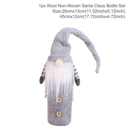 Christmas Wine Bottle Socks Decor