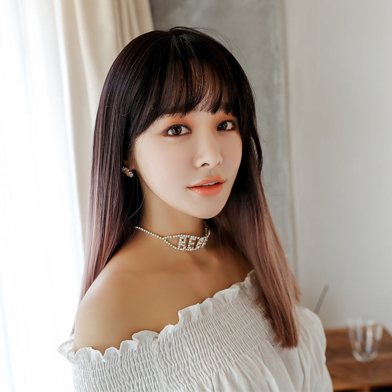 Fashion Realistic Long Straight Hair Wig