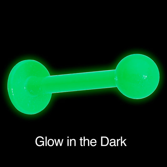 16G 3/8 Teal Green Glow In The Dark Effect Labret Monroe