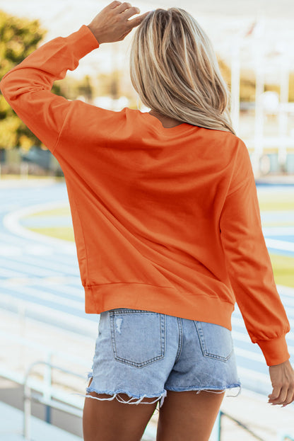 GAME DAY Tinsel Drop Shoulder Sweatshirt