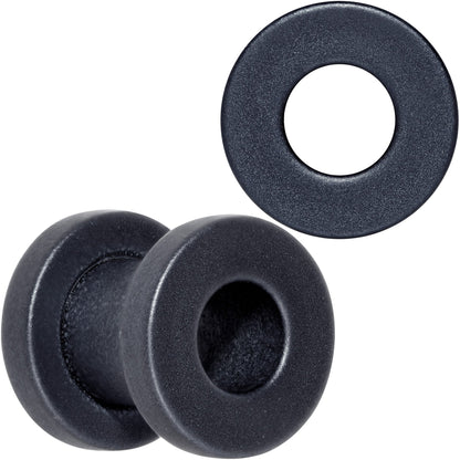 Brown Matte Silicone Screw Fit Tunnel Plug Set 6mm to 25mm