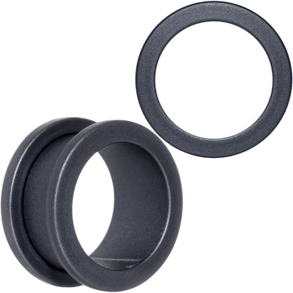 Brown Matte Silicone Screw Fit Tunnel Plug Set 6mm to 25mm