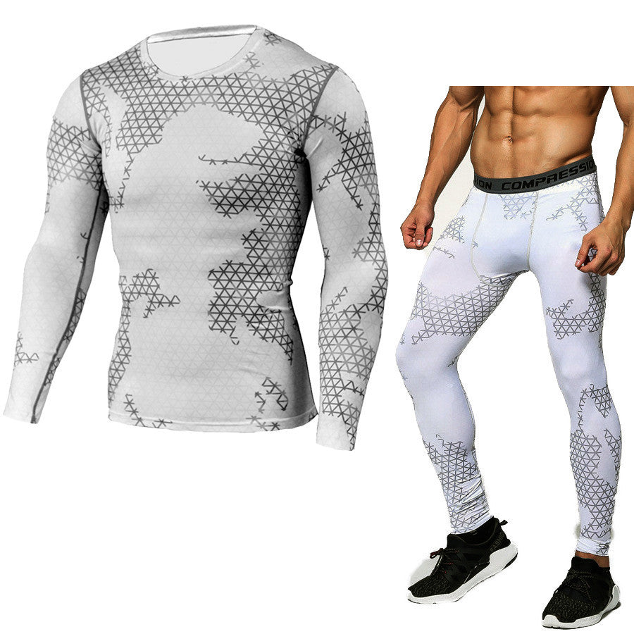 Men's Camouflage Compression Set