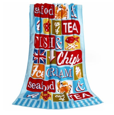 Flamingo Print Microfiber Beach Towel