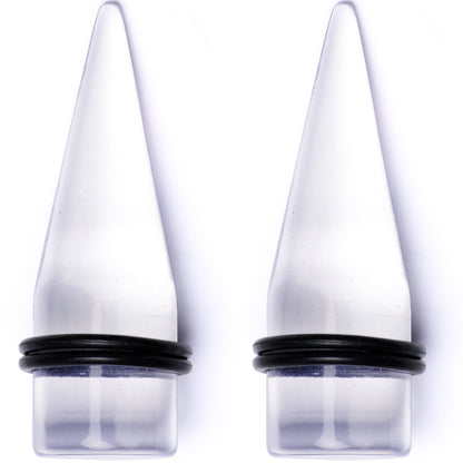 Freaky Fun Lightweight Clear Acrylic Straight Taper Set 2mm to 1 Inch