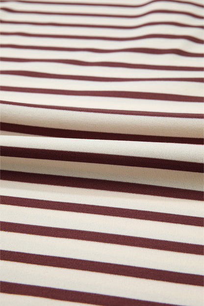 Stripe Long Sleeve Henley Top