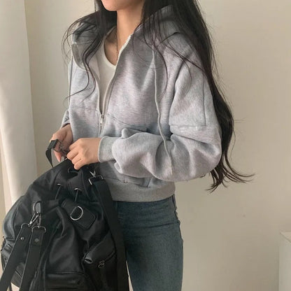 Hooded Cardigan Velvet Padded Thickened Sweater Women