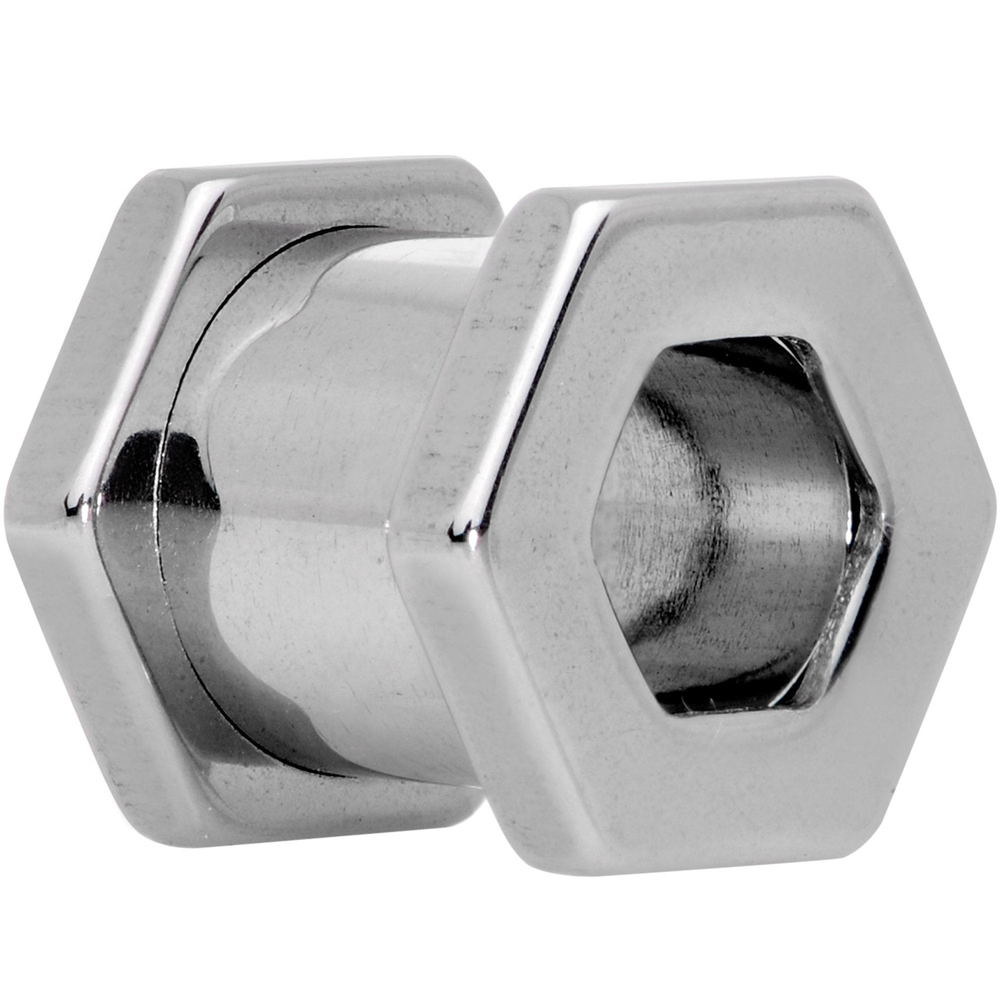 0G Geometric Hexagon Screw Fit Tunnel Plug Set
