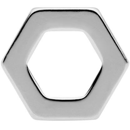 00G Geometric Hexagon Screw Fit Tunnel Plug Set