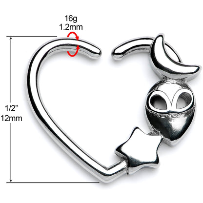 16G 3/8 Alien Among The Stars Left Heart Closure Ring
