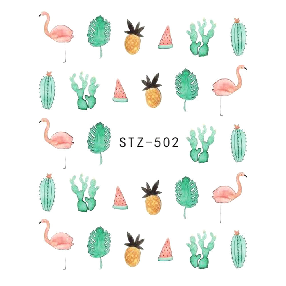 Butterfly Flower Water Transfer Decal Nail Sticker