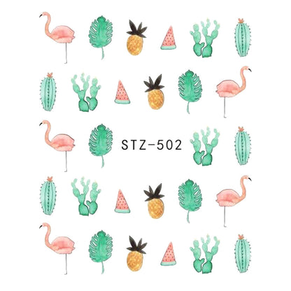 Butterfly Flower Water Transfer Decal Nail Sticker