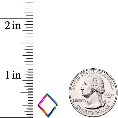 16G Rainbow Rhombus Closure Ring