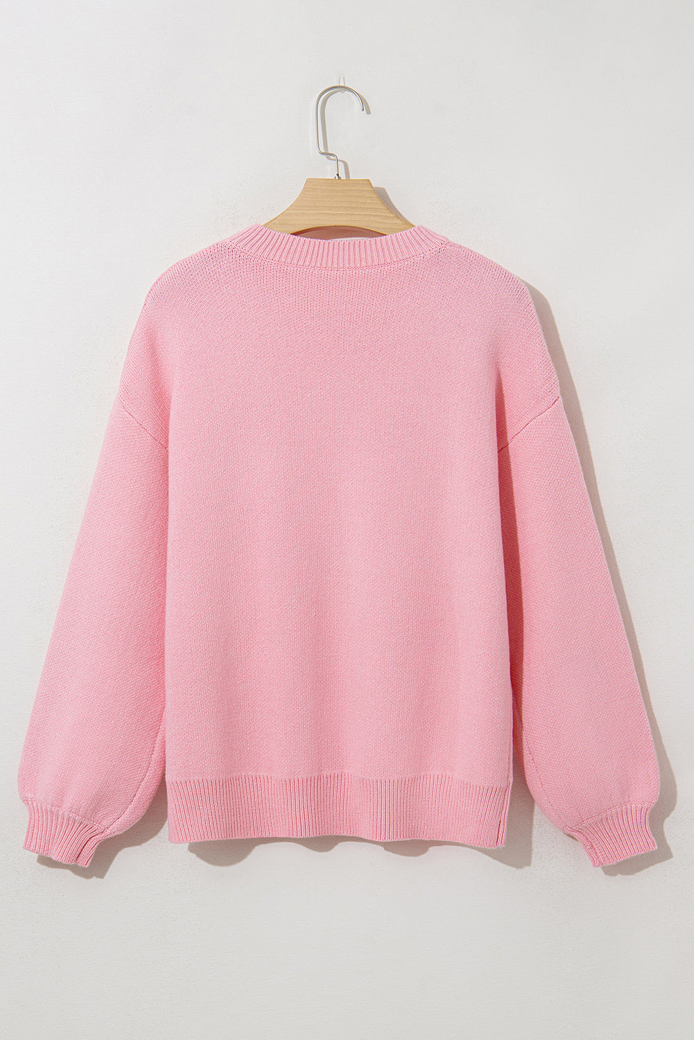 Valentine Bow Long Sleeve Crewneck Sweater