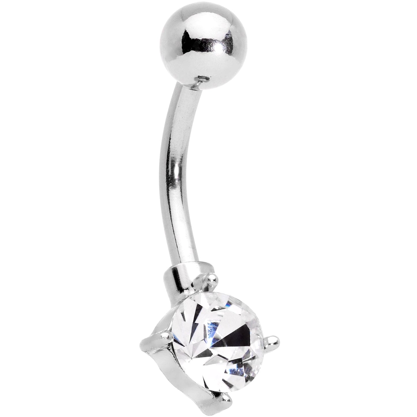 Clear Gem Red Holiday Cupcake Belly Ring Set of 4