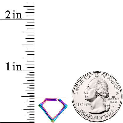 16G 5/16 Rainbow Rhombus Closure Ring