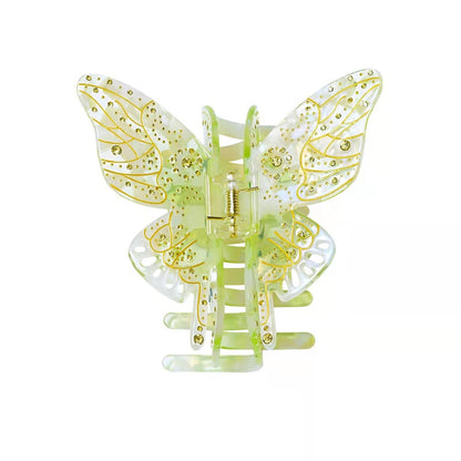 Light Luxury Glass Butterfly Hair Claw