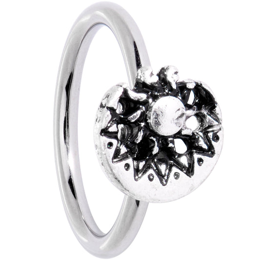 16G 3/8 Moon Cradling the Sun BCR Captive Ring