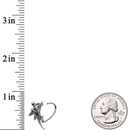 16G 3/8 Climbing Dragon Right Heart Closure Ring