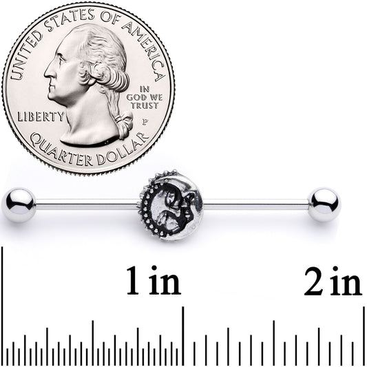 14G Celestial Embrace Industrial Barbell 38mm