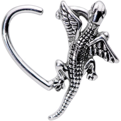 16G 3/8 Climbing Dragon Left Heart Closure Ring