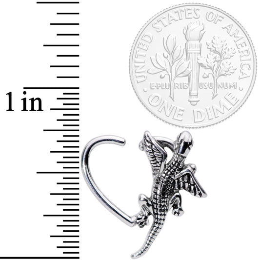 16G 3/8 Climbing Dragon Left Heart Closure Ring