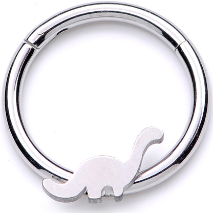 16G 3/8 Itty Bitty Brontosaurus Dinosaur Hinged Segment Ring