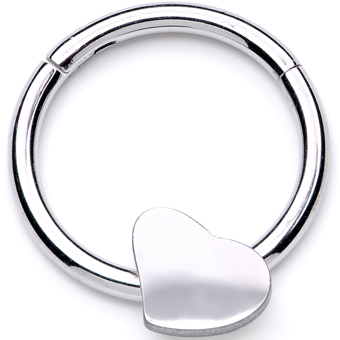 16G 3/8 I Heart My Piercings Hinged Segment Ring