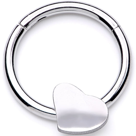 16G 3/8 I Heart My Piercings Hinged Segment Ring