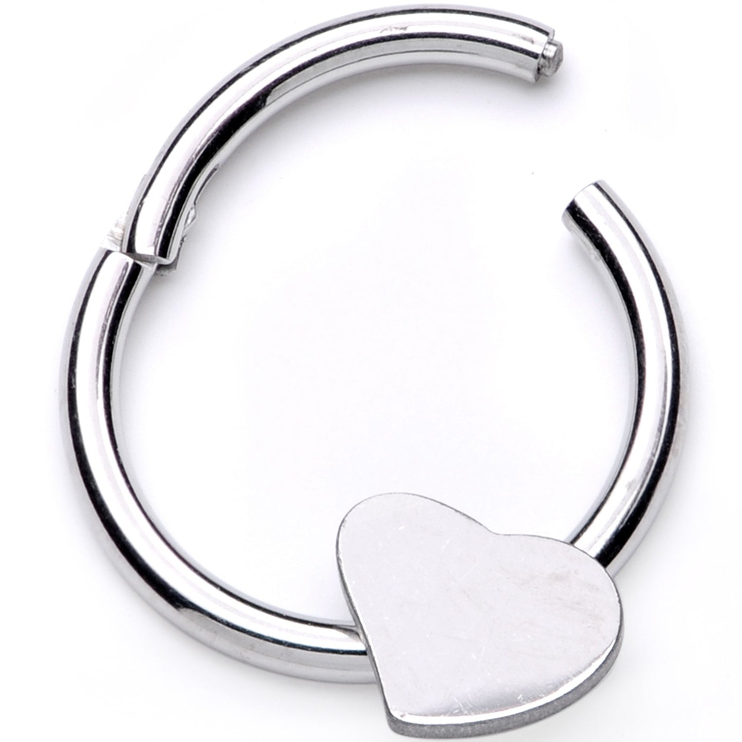 16G 3/8 I Heart My Piercings Hinged Segment Ring