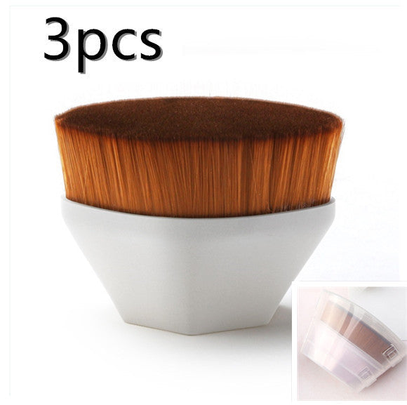 Flat Foundation Brush Kit: BB Cream, Loose Powder