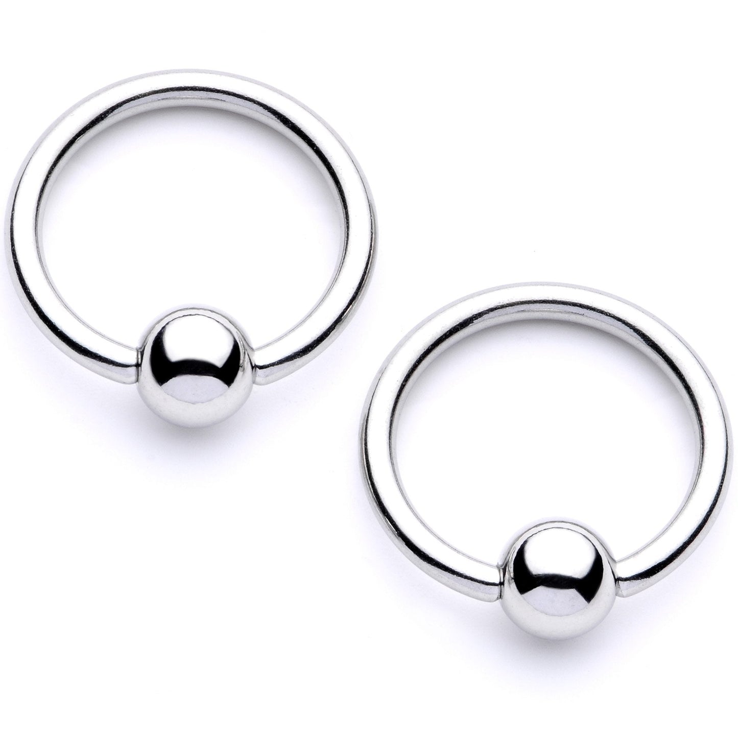 14G 9/16 1/2 Pink Gem Floral Hearts BCR Barbell Nipple Ring Set