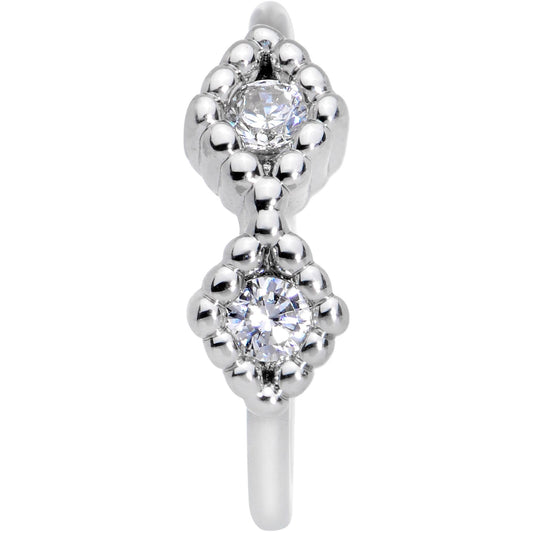 20G 5/16 Clear CZ Gem Infinity Symbol Seamless Circular Ring