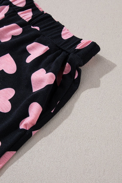 Valentine Heart Top & Shorts Lounge Set